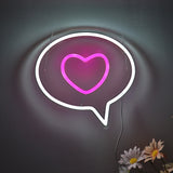 TONGER® Bubble Heart Wall LED Neon Sign Light