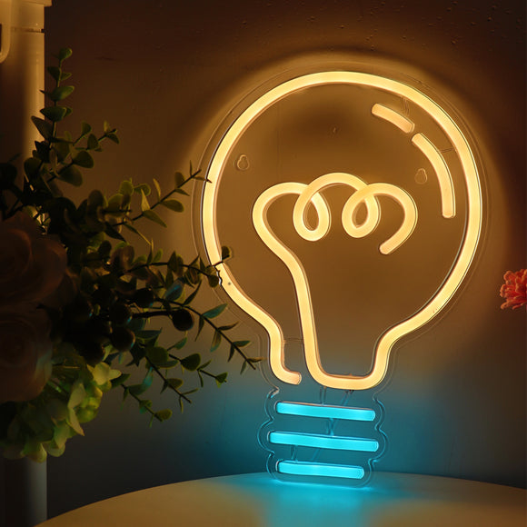 TONGER® Bulb Wall LED Neon Sign Light