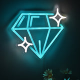TONGER® Sparkling Sapphire Diamond Wall LED Neon Sign Light