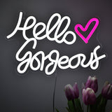 TONGER® Hello Gorgeous Wall LED Neon Sign Light