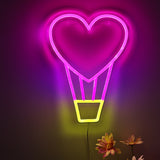 TONGER® Heart Air Balloon Wall LED Neon Sign Light