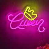 TONGER® Queen With Crown Wall LED Neon Sign Light