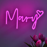 TONGER® Mary With Heart Wall LED Neon Sign Light