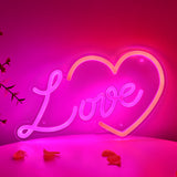 TONGER® Heart With Love Wall LED Neon Sign Light