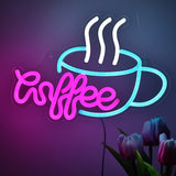 TONGER® Hot Coffee Cup Wall LED Neon Sign Light