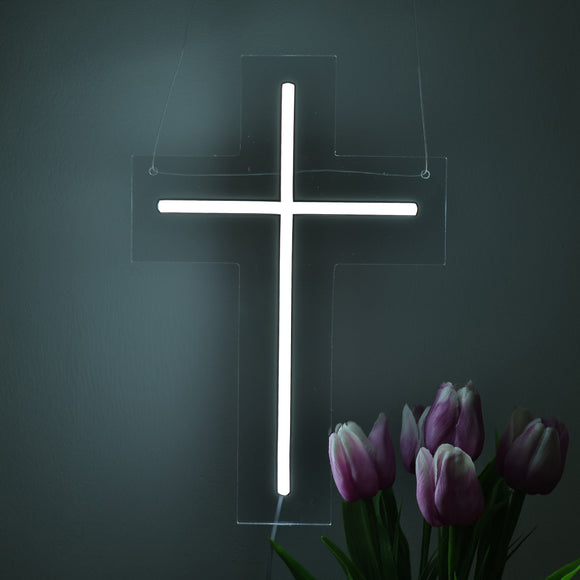 TONGER® Cross Wall LED Neon Sign Light