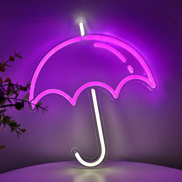 Umbrella Wall LED Neon Sign Light, Can be hang on the wall,Powered by USB