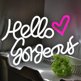 TONGER® Hello Gorgeous Wall LED Neon Sign Light