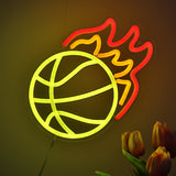 TONGER® Fire Football Wall LED Neon Sign Light