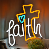TONGER® Faith Jesus Wall LED Neon Sign Light