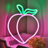 TONGER® Peach Fruits Wall LED Neon Sign Light