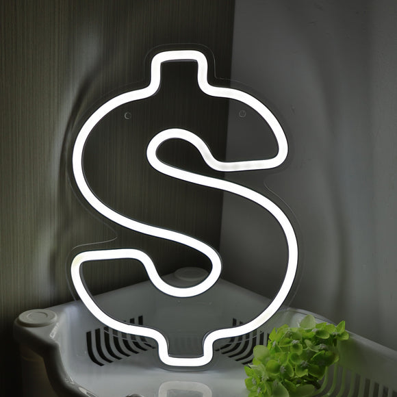 TONGER® Dollor Symbol Wall LED Neon Sign Light