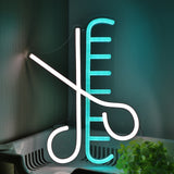 TONGER® Scissor Comb Wall LED Neon Sign Light