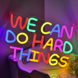 TONGER® We can do hard things Wall LED Neon Sign Light