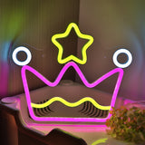 TONGER® Crown Wall LED Neon Sign Light