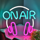 TONGER® On Air headphones Wall LED Neon Sign Light