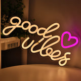 TONGER® Good Vibes Wall LED Neon Sign Light