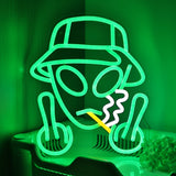 TONGER® Smoking Alien Wall LED Neon Sign Light
