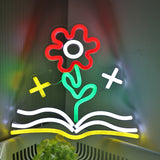 TONGER® Flower Book Wall LED Neon Sign Light