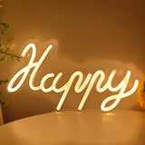 TONGER® Happy Wall LED Neon Sign Light