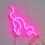 TONGER® Chasing Mouse Cat Wall LED Neon Sign Light