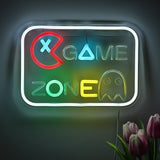 TONGER® Game Zone With Icon Wall LED Neon Sign Light