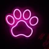 TONGER® Cat Paw Wall LED Neon Sign Light