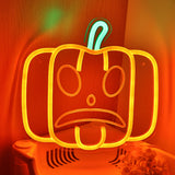 TONGER® Pumpkin Wall LED Neon Sign Light For Halloween Decoration