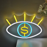 TONGER® USD Money In Eye Wall LED Neon Sign Light