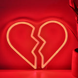 TONGER® Broken Heart Artist Wall LED Neon Sign Light