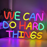 TONGER® We can do hard things Wall LED Neon Sign Light