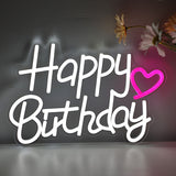TONGER® Happy Birthday Wall LED Neon Sign Light