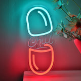 TONGER® Chill With Capsule Wall LED Neon Sign Light