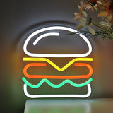 TONGER® Hamburger Wall LED Neon Sign Light