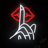 TONGER® shiss Shh Be Quiet Wall LED Neon Sign Light
