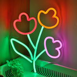 TONGER® Flower Wall LED Neon Sign Light