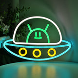 TONGER® Alien in UFO Wall LED Neon Sign Light