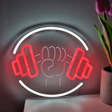 TONGER® GYM Dumbbell With Hand Wall LED Neon Sign Light