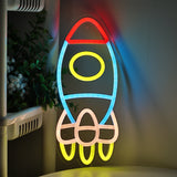 TONGER® Rocket Wall LED Neon Sign Light