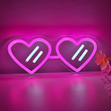 TONGER® Heart Sunglasses Wall LED Neon Sign Light