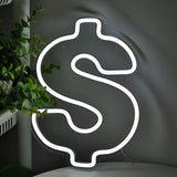 TONGER® Dollor Symbol Wall LED Neon Sign Light