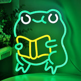 TONGER® Reading Frog Wall LED Neon Sign Light