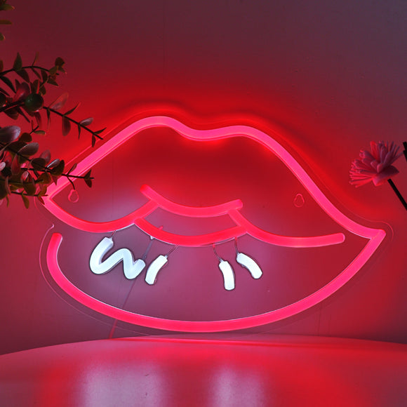 TONGER® Lips Wall LED Neon Sign Light