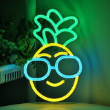 TONGER® Pineapple Wear Sunglasses Wall LED Neon Sign Light
