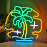 TONGER® Plam Tree With Sea Wall LED Neon Sign Light