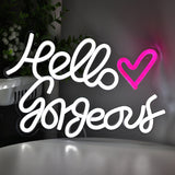 TONGER® Hello Gorgeous Wall LED Neon Sign Light
