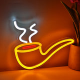 TONGER® Classic Smoking Pipe Tobacco Pipe Wall LED Neon Sign Light