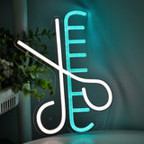 TONGER® Scissor Comb Wall LED Neon Sign Light