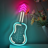 TONGER® Live Music With Guitar Wall LED Neon Sign Light