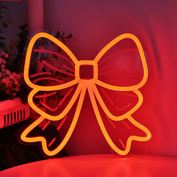 TONGER® Bow Wall LED Neon Sign Light